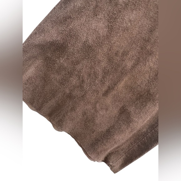 New suede brown flare leg pants - Picture 2 of 7